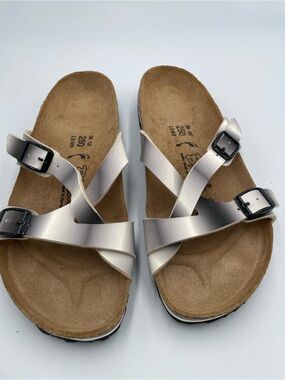 Birki's by Birkenstock Women White/blk  Strap Sandals Size 39 (8)
